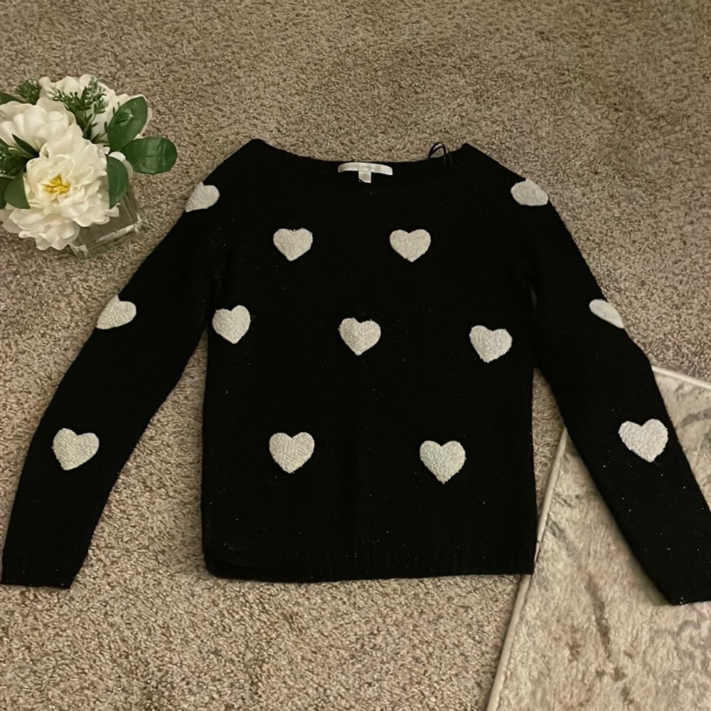 LC Lauren Conrad black heart sweater